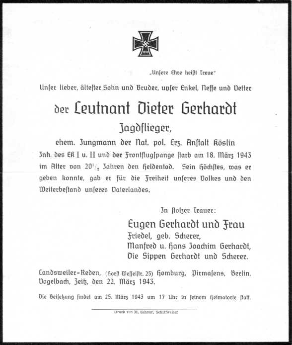 Dieter Gerhardt's death announcement