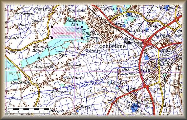 Situation g&eacute;ographique en 2000 du terrain de Jever