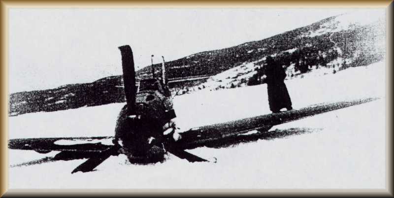Bf 109E/4 (N°3 noir) de Heinz Knoke sur le lac Sperillen