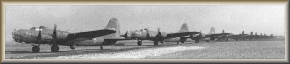 Forteresses du 91 BG au décollage de Bassimbourg le 22 mars 1943