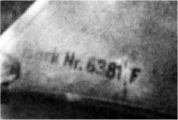 Detail of Dieter Gerhard Bf109' tail
